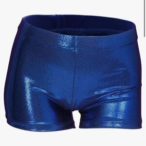 Girls Blue Sparkle Cheer Shorts size 7-8 (S)